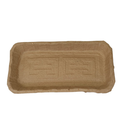 Bandeja Hortifruti biodegradável e compostável T6 27x13x2,5cm