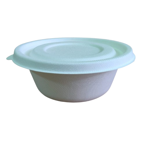 Bowl biodegradável e compostável com tampa – 650 ml