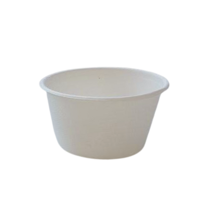 Pote sem tampa 210ml branco biodegradável e compostável  - 50 un